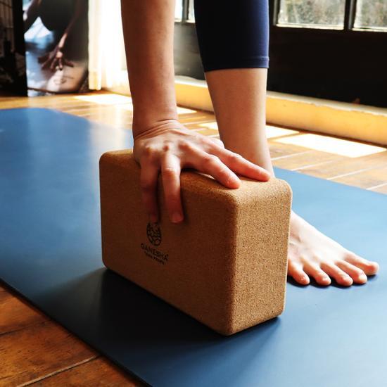 The Ganesha Cork Yoga Block