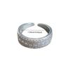 1PC Environmentally Friendly Row Diamond Zircon Micro-inlaid Ring Niche Design Fashion Light Luxury Exquisite High Sense Daily Versatile Index Finger