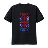 Mens PUNK ROCK Retro T Shirt Black Vintage Washed Stretched Top For Everyday Wear Streetwear Soft Slightly Comfortable Graphic