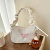 Fashionable Armpit Bag For Women Embroidery Butterfly Bag Bow Y2k-Style Bag Shoulder Makeup Lip E7T4