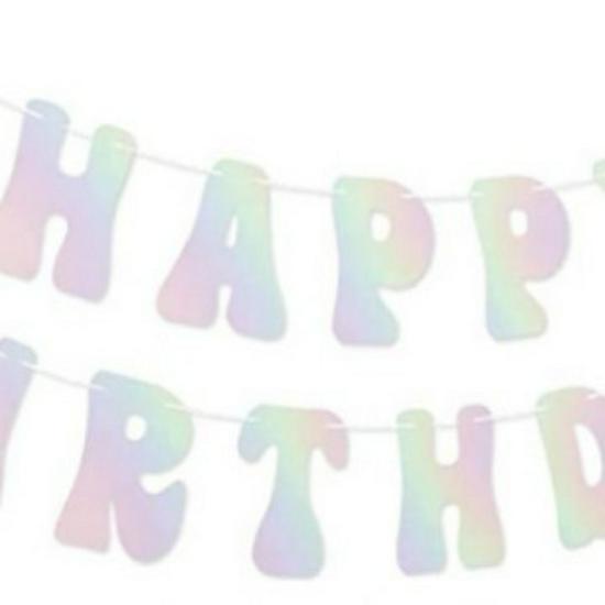 Creative Laser Glossy Birthday Banner Party Decoration