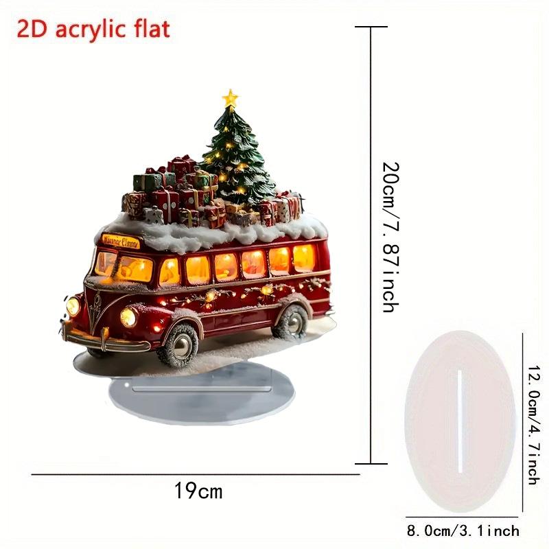 Weihnachts-Schneekugel aus Acryl mit Weihnachtsmann-, Rentier- und Schneemann-Ornament