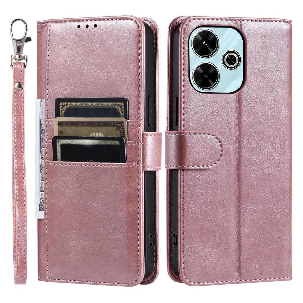 013 Stil Für Xiaomi Redmi 13 5G/4G Hülle Sturzsichere PU-Leder Handyhülle mit 6 Kartenfächern