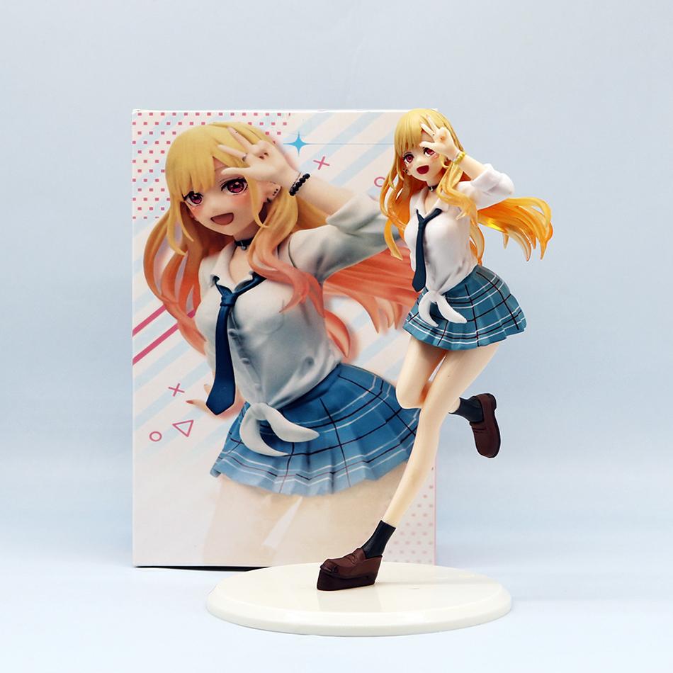 18Cm My Dress-Up Darling Anime Figure Marin Kitakawa Figures School Uniform Dress-Up Model Pvc Collection Decoration Toys  Gifts