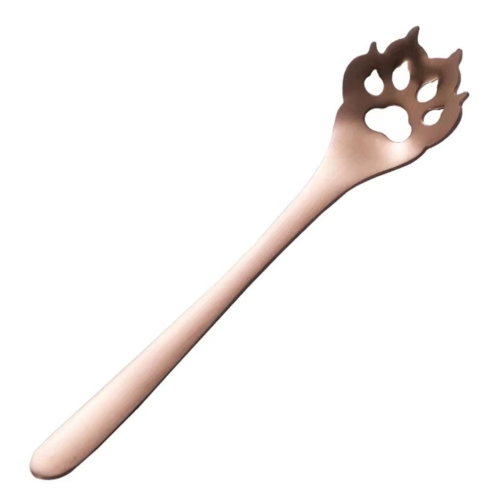 304 Stainless Steel Funny Cat Paw Teaspoon Kitchen Tableware Dog Paw Spoon Coffee Spoon Dessert Tea Accessories