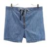 Made In Italy Chambray Denim Shorts W24 Blue Women Used