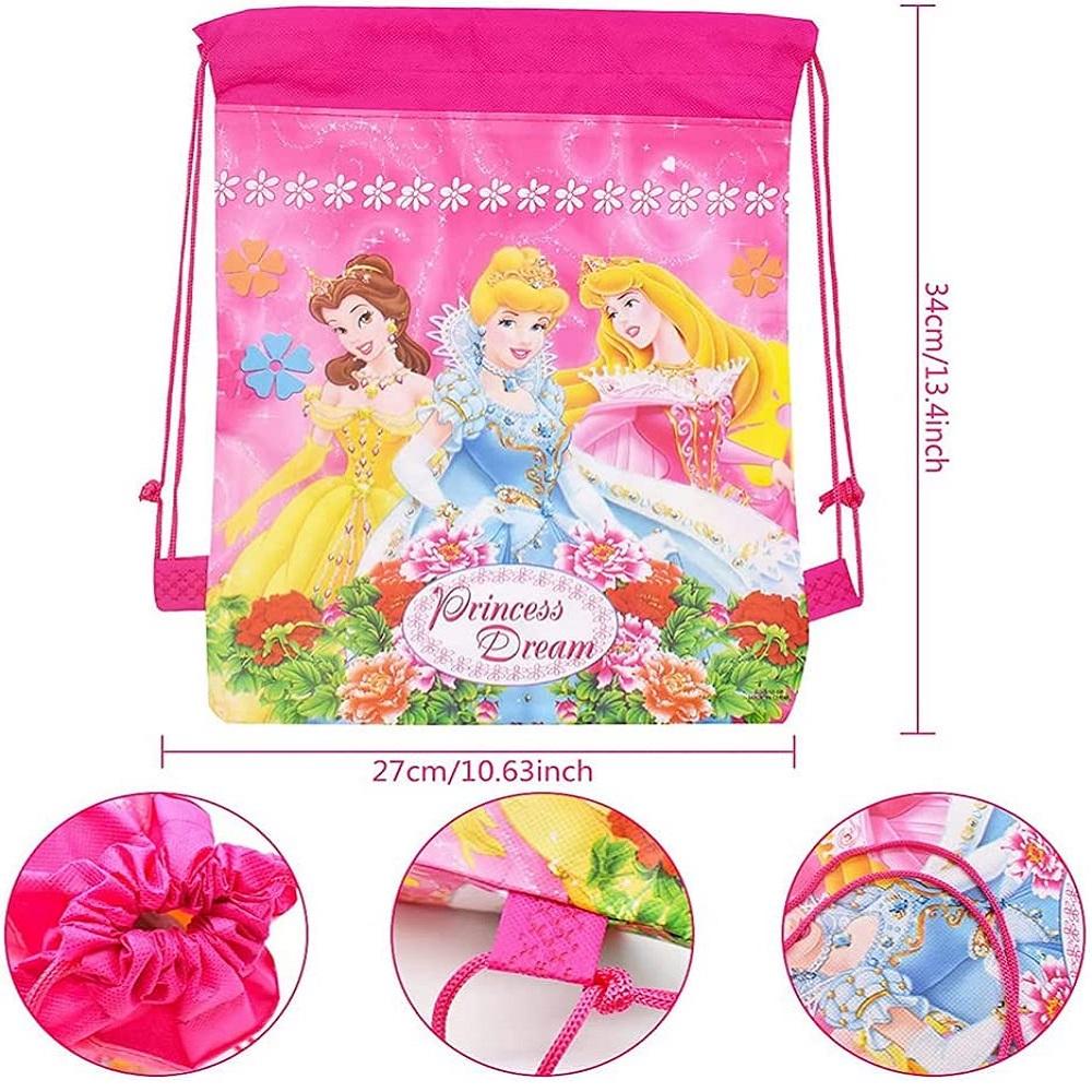 12 Pack Cartoon Princess Party Favor Bags Sling Bckpacks 27x 34cm/ 10.63x 13.4''