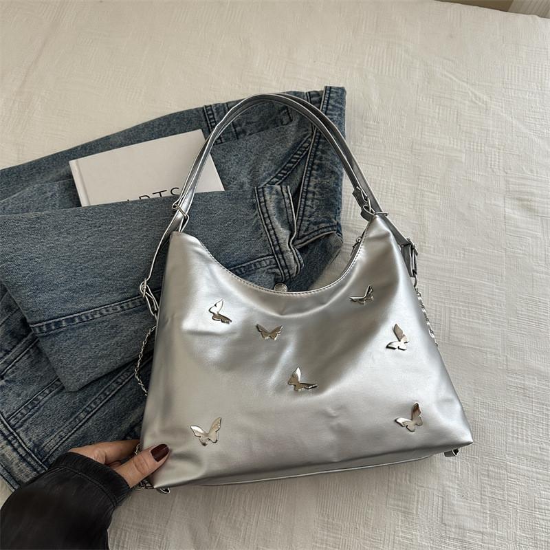 

Stylish Large Capacity Tote Backpack For College Students In Versatile Black White Pink And Silver Colors