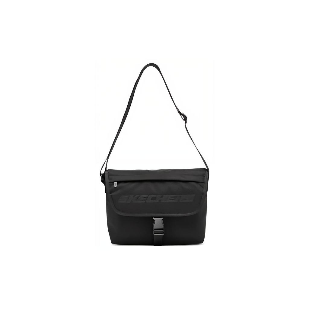 New Skechers Fabric Messenger Bag, Shoulder Bag, Crossbody Bag Regular Unisex Carbon Black L123U049-0018