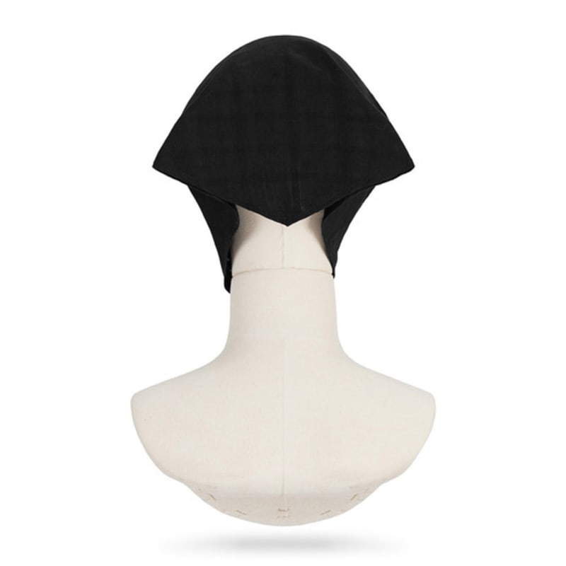 VARZAR VA Curved Oval Metal Lace Bandana Black
