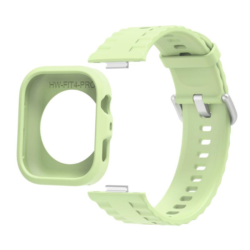 Silicone Case+Strap for Huawei Watch Fit 4 Pro Comfortable Comfortable Breathable Band
