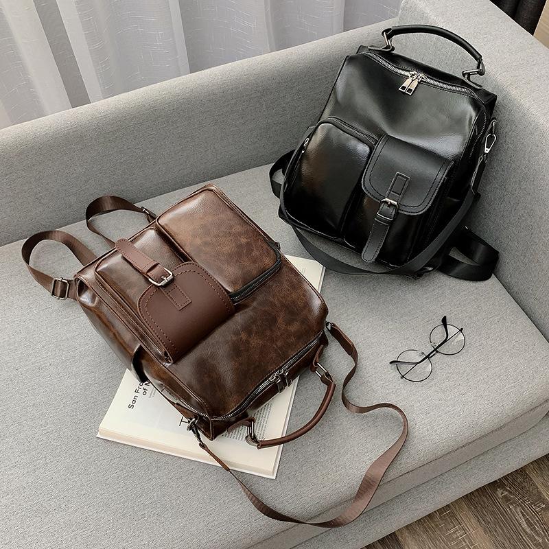 2025 New Women's Bag, College Style PU Women's Backpack, Popular Bag