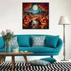 DIY Diamond Painting Canvas Pumpkin Night Cat Full Moon Pattern 5D Rhinestone Art Kit for Home Wall Decor Craft Hobby Set