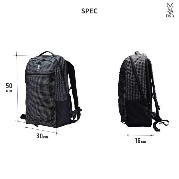 DOD Tsoi Tsoi Backpack UHMWPE 23L BA155-BK Black (Approx. W30 x D16 x H50cm)