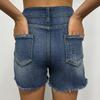 Dames gekleurde jeans, stretch, slim fit, distressed denim shorts