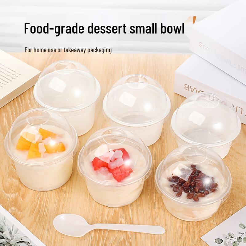 Disposable High-Temperature Pudding & Yogurt Cups with Flat Lids