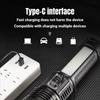 10000LM LED White Laser Built-in Battery Flash Light Emergency Spotlights 5km Most Powerful Led Flashlights Tactical Lights