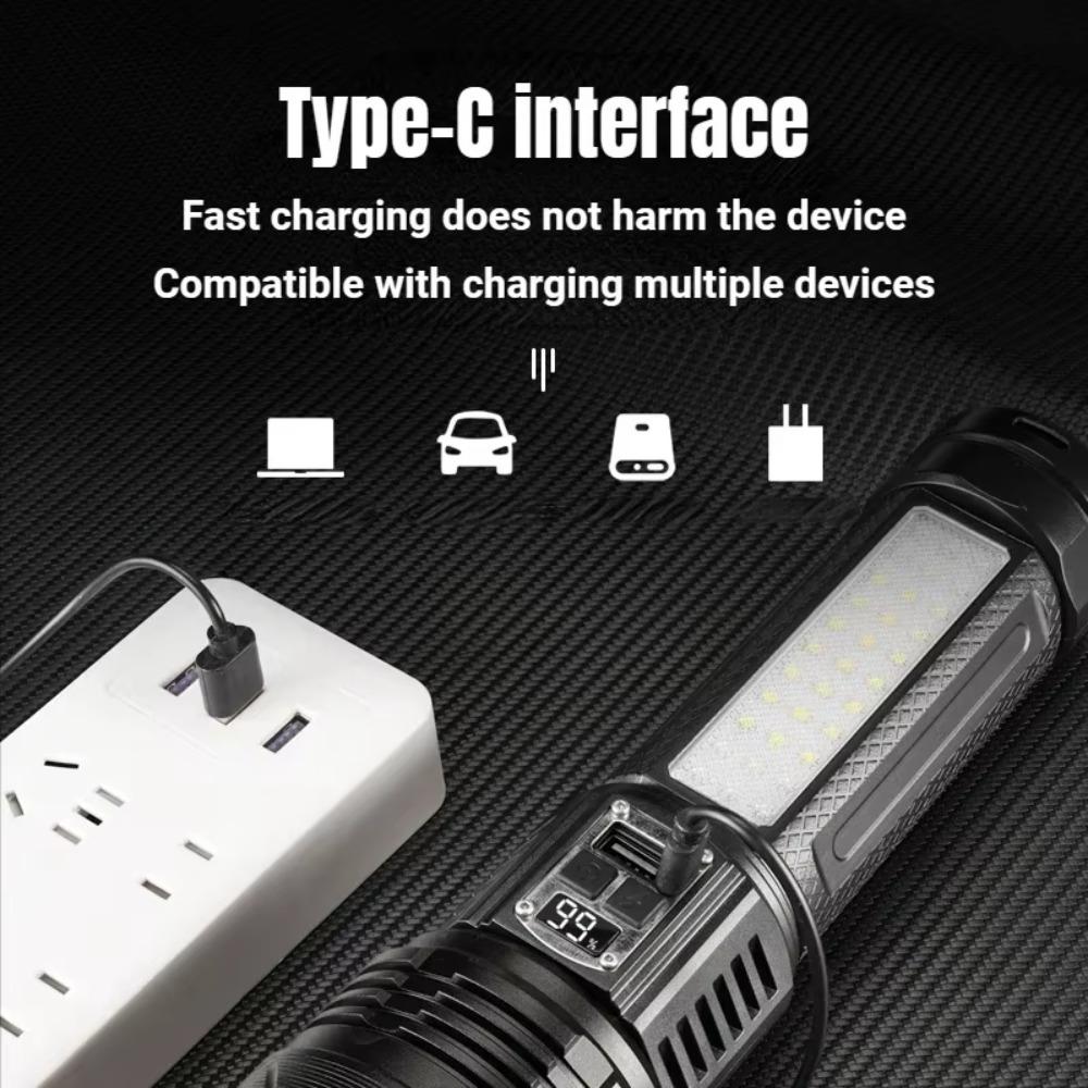 10000LM LED White Laser Built-in Battery Flash Light Emergency Spotlights 5km Most Powerful Led Flashlights Tactical Lights