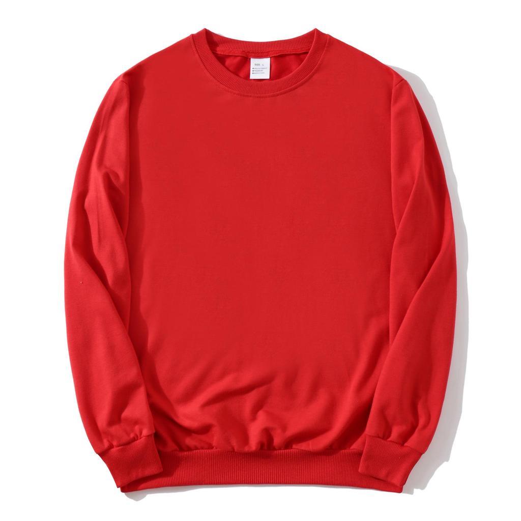 Autumn Solid Color Crew Neck Custom Sweatshirt for Couples & Groups