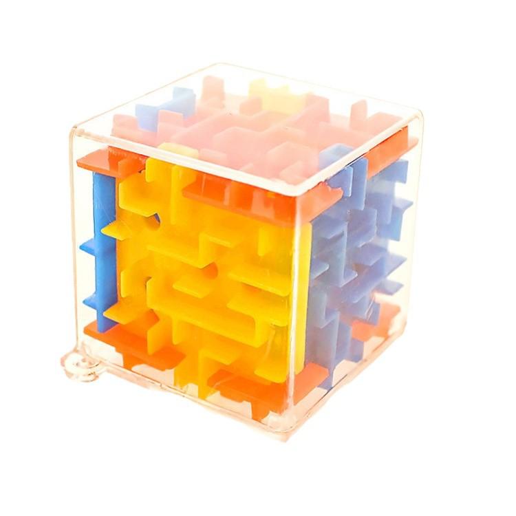 Creative 3D Maze Ball 4cm Mini Magic Cube: Six-Sided Challenge Educational Toy for Kids