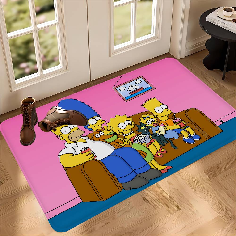 

Килимок для підлоги S-Simpsons Аніме Нековзкий Килимок для пральні Декор для пральні Балкон Дитяча Вітальня Побутові килими 100x150cm