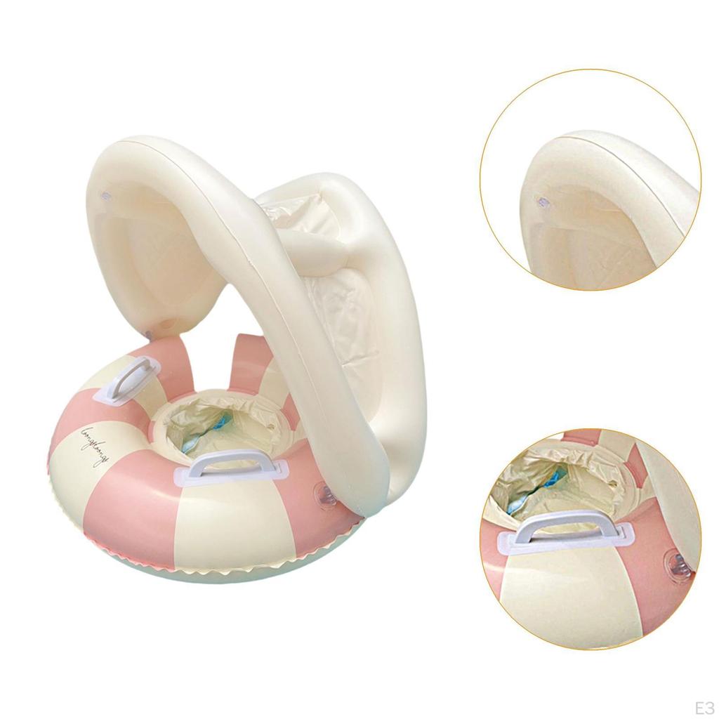 Inflatable Swimming Ring Gift for Kids PVC Swim Tube Beach Vacation Lake Blue