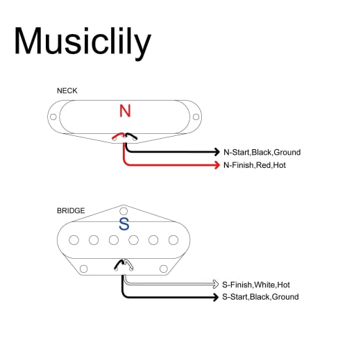 Musiclily Telecaster Pickup Set for PU Tele Electric Guitar