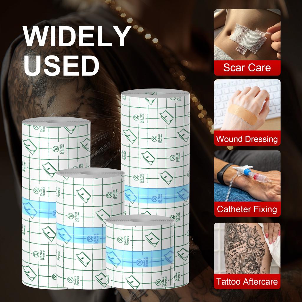 DM 10/5/2M Waterproof Protective Tattoo Healing Film PU Tape Aftercare Protective Skin Healing Tattoo Adhesive Repairing Bandage