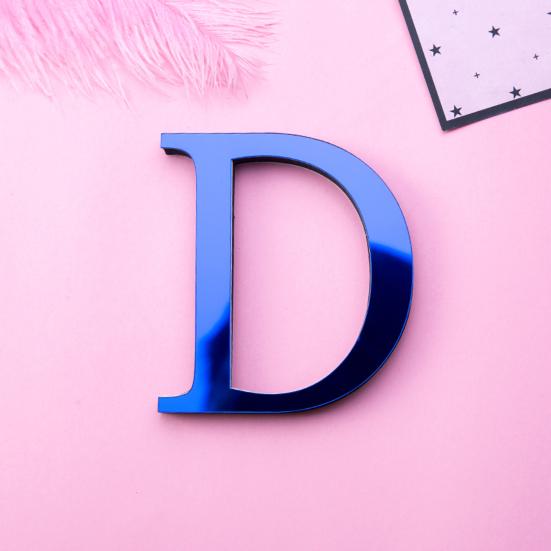 Wall Sticker Letter DIY Design Colorfast Acrylic Effect Mirror Wall Decor for Living