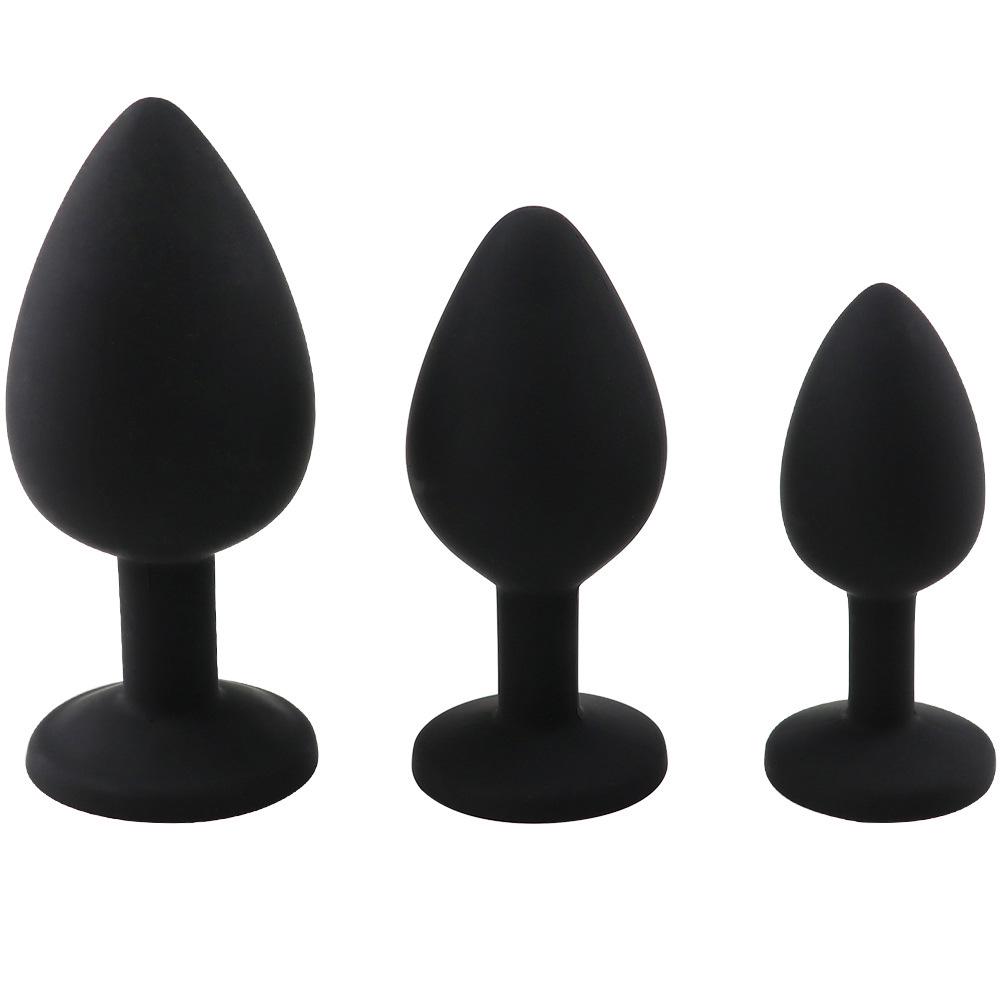 New Silicone Butt Plug Anal Plug Unisex Sex Stopper 3 Different Size Adult Toys for Men/Women Anal Trainer for