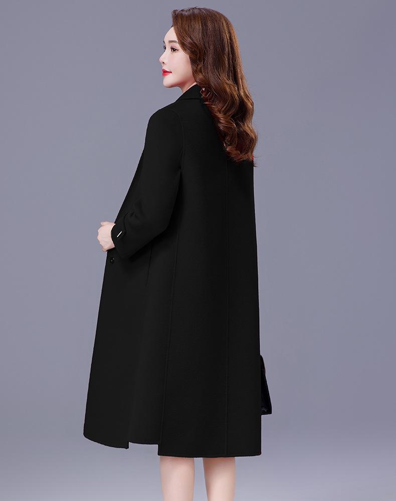 Women's Slim-Fit Double-Faced Wool Coat, Flattering Design for Middle-Aged Fashion, 2026 New Style