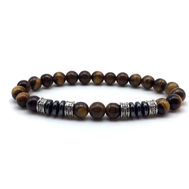 

Men s Classic 6mm Geometric Hematite Chain Bracelet - Charm Bangle