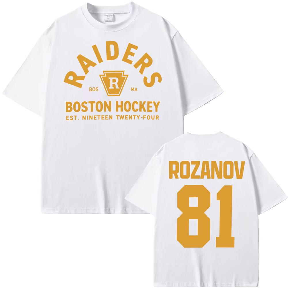 Ilya Rozanov 81Boston Raiders TV Heated Rivalry Inspired TShirts Men Women TShirt Tops Streetwear High Quality Summer T Shirt