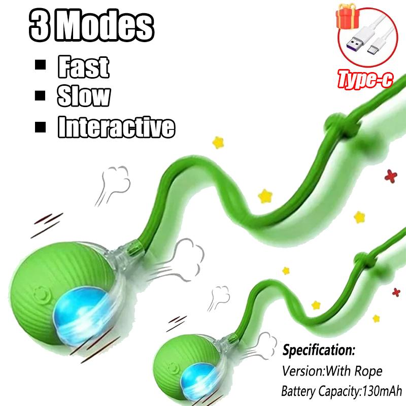 Interactive Toys for Cats Rechargeable Cat Exercise Wheel Interactive Cat Motion Toy Cat Pet Interaction Automatic Rolling Ball