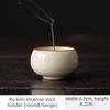 Ru Kiln Incense Burner Set with Holder Stand Ceramic Censer for Home Decor Meditation Gift Tea Ceremony Accessories
