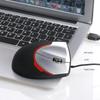 Vertikale kabelgebundene Maus, ergonomische optische 3-Tasten-Gaming-Büromaus für PC/Laptop, Schwarz
