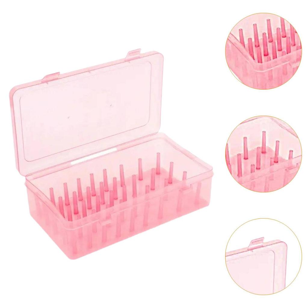 Embroidery Thread Storage Box DIY 42 Spools Clear Tray Sewing Thread Holder Spools Organizer Case for Desktop Home Embroidery
