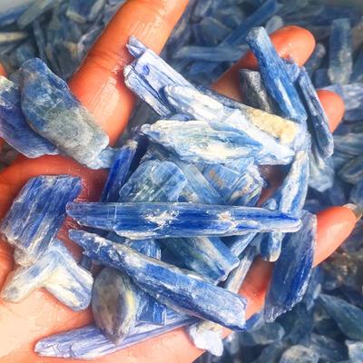 Aquário azul natural para peixes, vaso de flores azul de 2 a 7 cm, decoração, cristal, cascalho, espécimes minerais