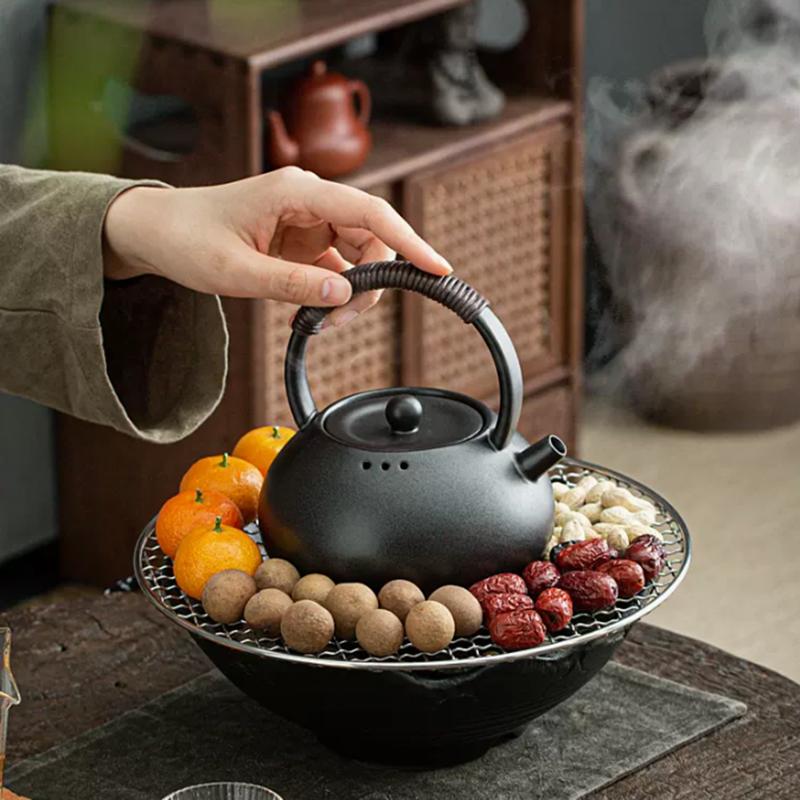 220V Electric Ceramic Stove Tea Cooking Pot Dessert Cooking Kettle Tea Party Red Wine Scented Tea Cooker Stove-boiled Tea Grill