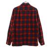 50s 60s Vintage Check Pattern Long Sleeve Flannel Shirt S Red Men's Used
