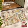 Anti Slip Retro Floral Floor Mat Water Absorbent Floor Blanket Wildflower Doormat Rug  Bathroom