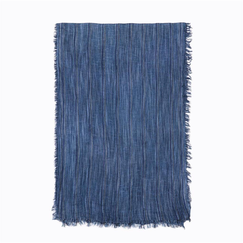 Sciarpa da uomo in cotone e lino tinta unita europea e americana - Autunno/Inverno Tie-Dye Giapponese Coreana Strisce Decorazione in Seta.