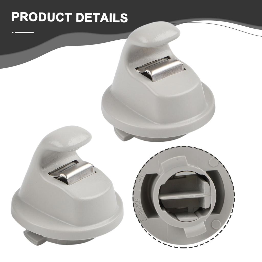 Beige Car Sun Visor Clip Car Accessories Beige Clip Black Clip Easy Installation Grey Clip Non-deformation for Golf 7