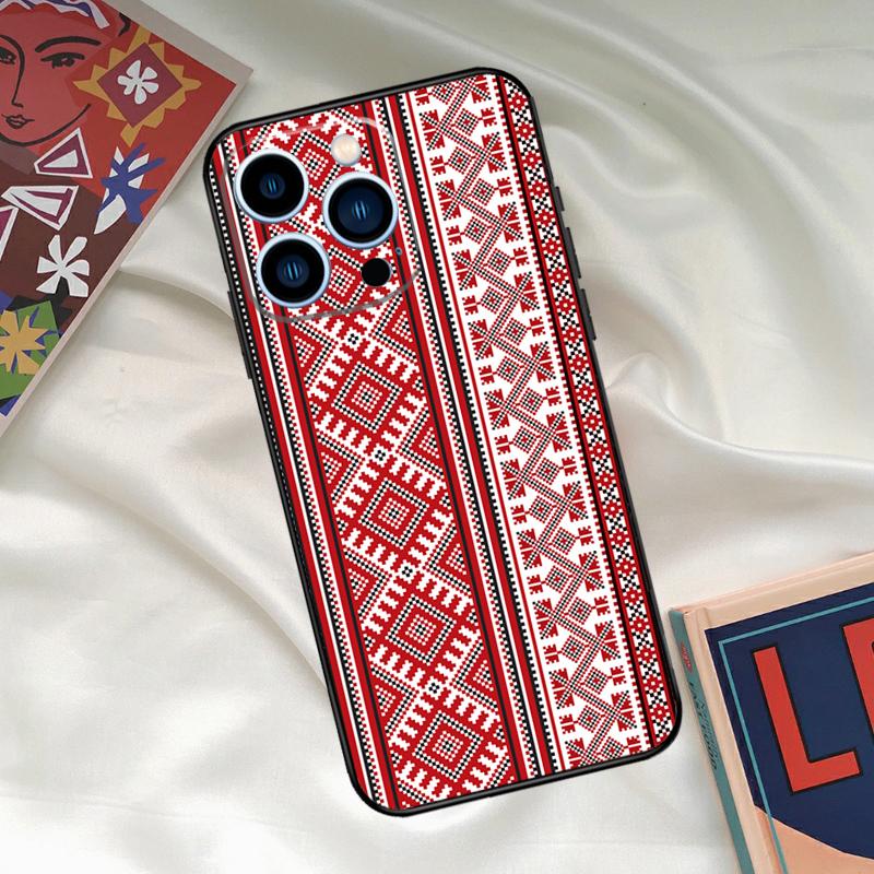 Ukraine Ornament Pattern Case For iPhone 16 15 14 Pro Max Cover For iPhone 16 15 11 12 13 Pro Max Mini XS X XR Plus Capa