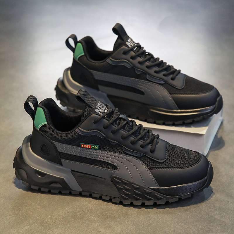Men's shoes sports shoes four seasons casual running non-slip and deodorant thick-soled Forrest Gump dad trendy shoes