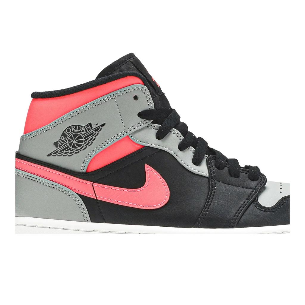 Air Jordan 1 Mid 'Pink Shadow' (Unisex) Black / Hot Punch / White Vintage Basketball Shoes 554724 059