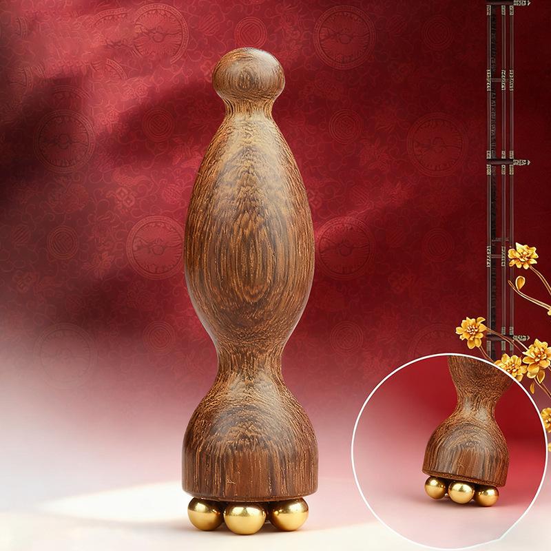 Sandalwood Lotus Copper Bead Eye Massager & Muscle Scraping Stick