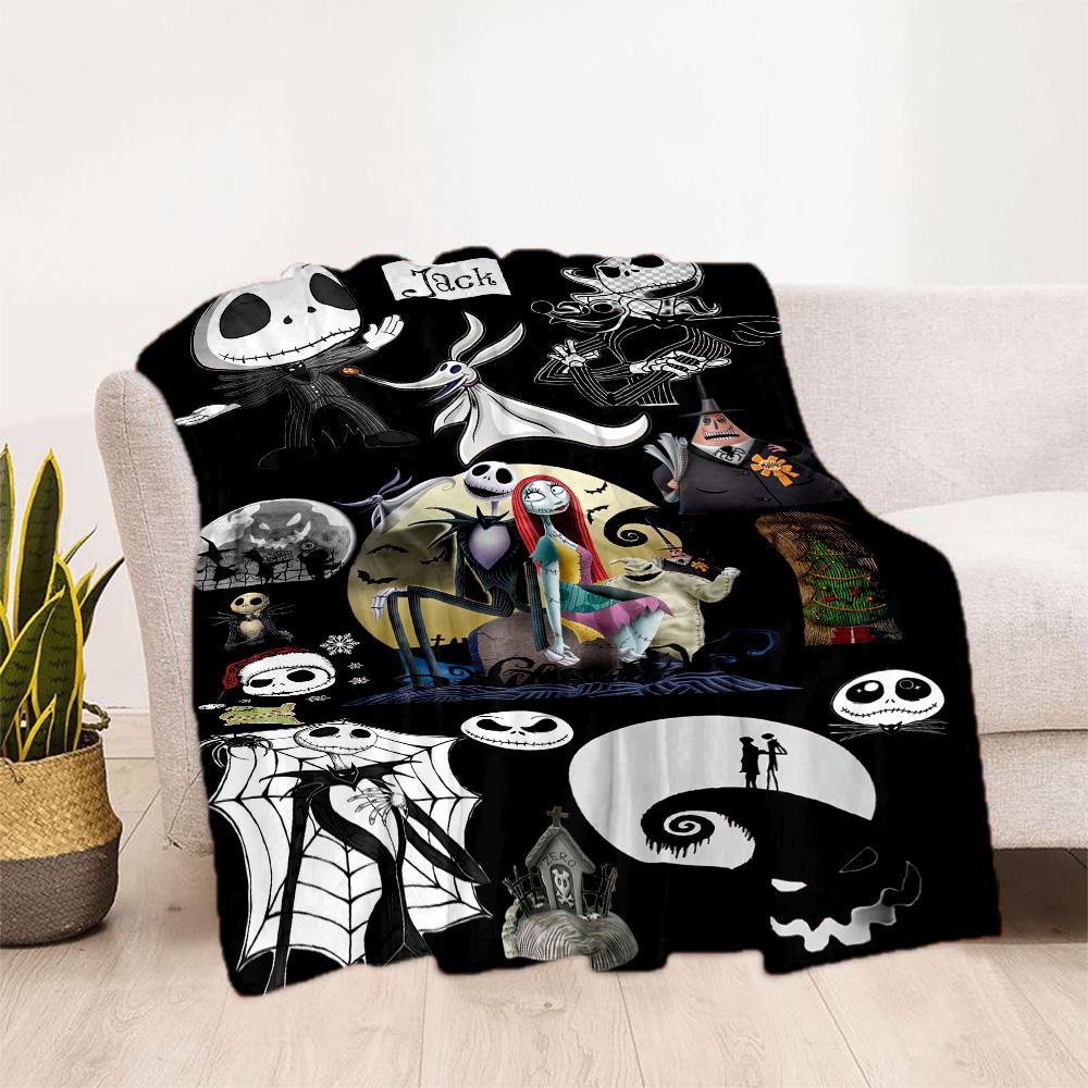 Christmas Nightmare Blanket Warmthful Decor Perfect for Seaside Livingroom Picnics for All Occasions Modern Gift for Travel Home Birthdays