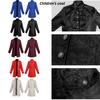 2022 New Fashion European And American Boys' Formal Coat In Solid Color Stylish Steampunk Retro Stand Collar
