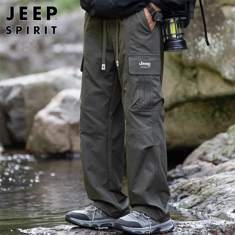 JEEP SPIRIT Men's Loose Fit Autumn/Winter Cargo Pants